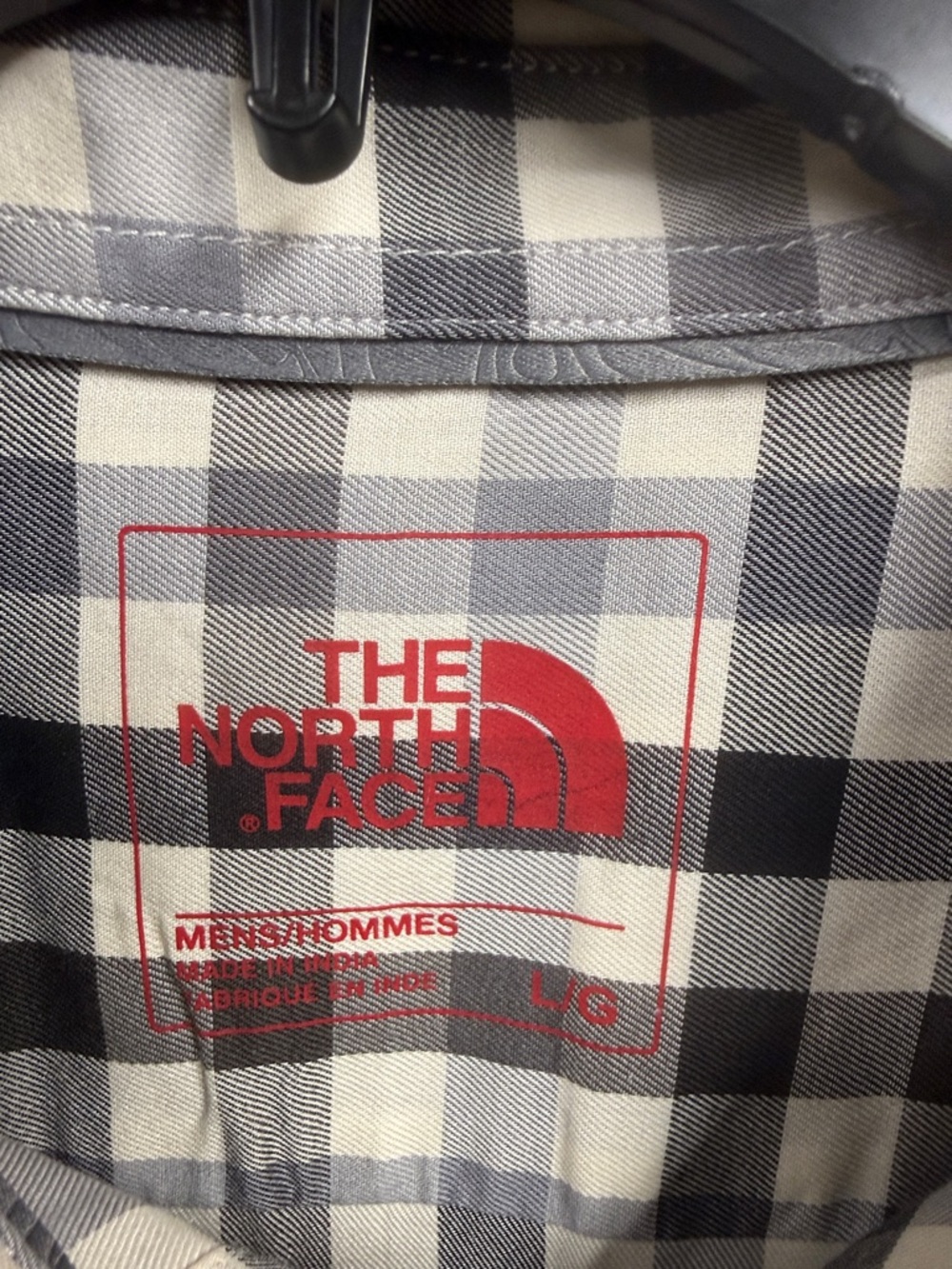 The North Face Men's Black and White Check Button-Down Shirt - Picture 2 of 10